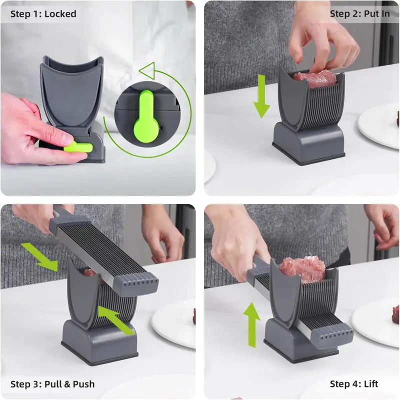 One For All Miniature Manual Stainless Steel Fresh Meat Cutter Chopper
