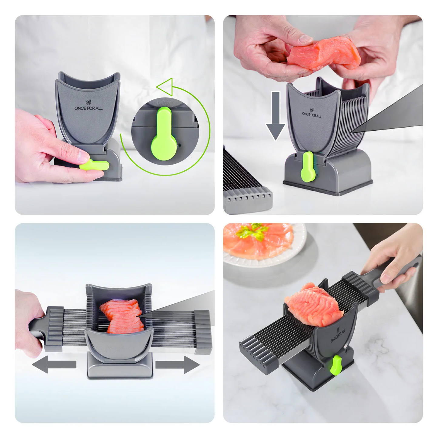 One For All Miniature Manual Stainless Steel Fresh Meat Cutter Chopper