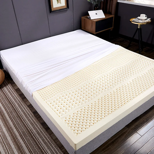 Pure Green Natural Latex Mattress Topper w/Luxury Cover - Soft - 3 Inch - Queen Size (GOLS Certified Organic)