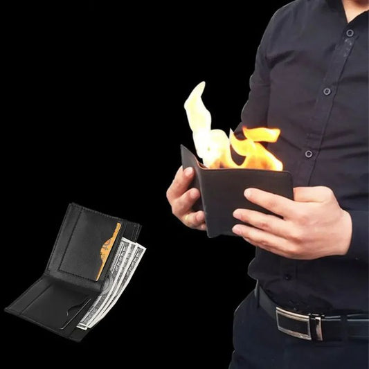 Fire Wallet Magic Flame Big Fire Wallets Kerosene Open Flame Lighters Smoking Accessories Men's Gift