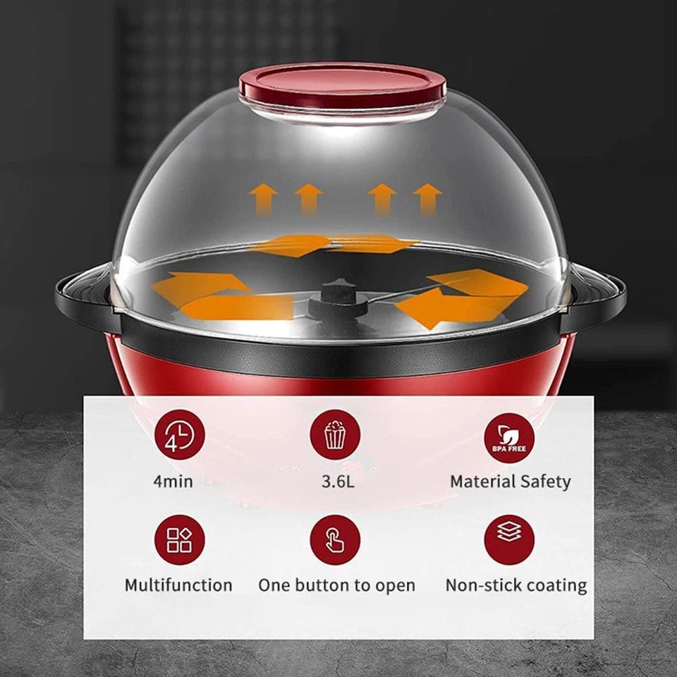 Household 850W Electric Automatic Popcorn Maker